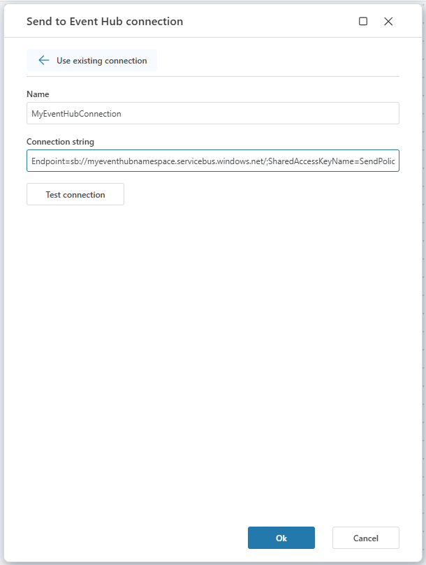 Azure Event Hub connection