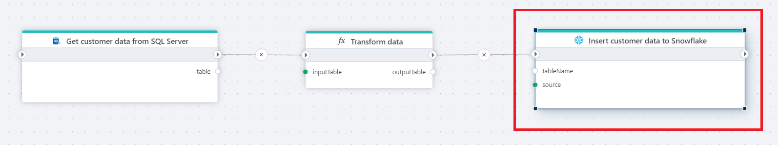 The Insert rows action configured in the flow editor